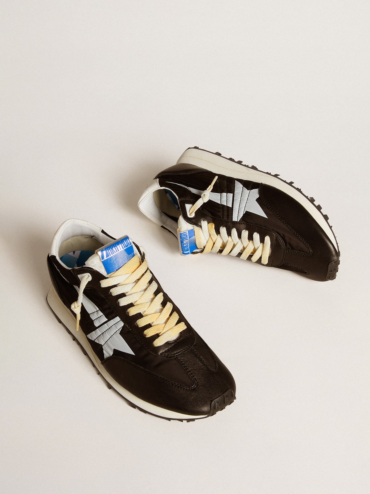 Men’s Marathon with black nylon upper and white star - Golden Goose Men