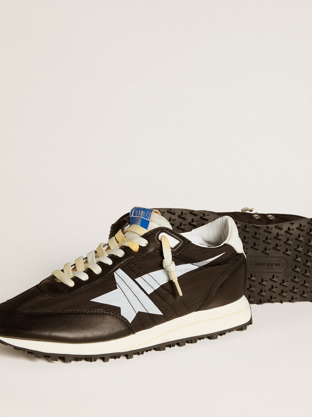 Men’s Marathon with black nylon upper and white star - Golden Goose Men