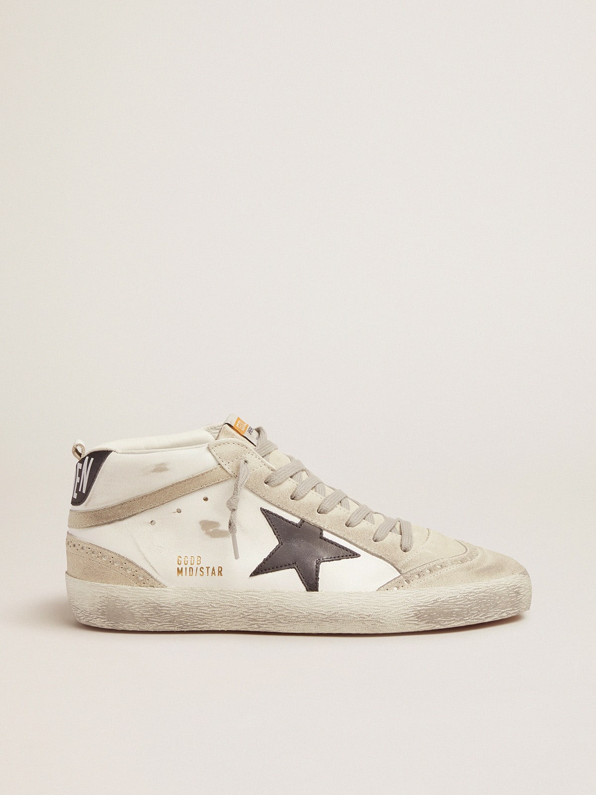 Men's Mid Star white with black star - Golden Goose Men