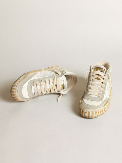 Men’s Mid Star with ice-gray suede inserts and white star - Golden Goose Men