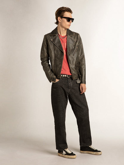 Men’s Mid Star in black nappa and suede with white leather star - Golden Goose Men