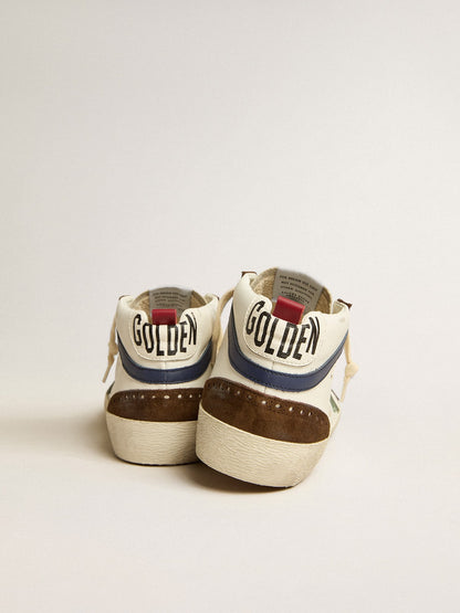 Mid Star with green leather star and blue leather flash - Golden Goose Men