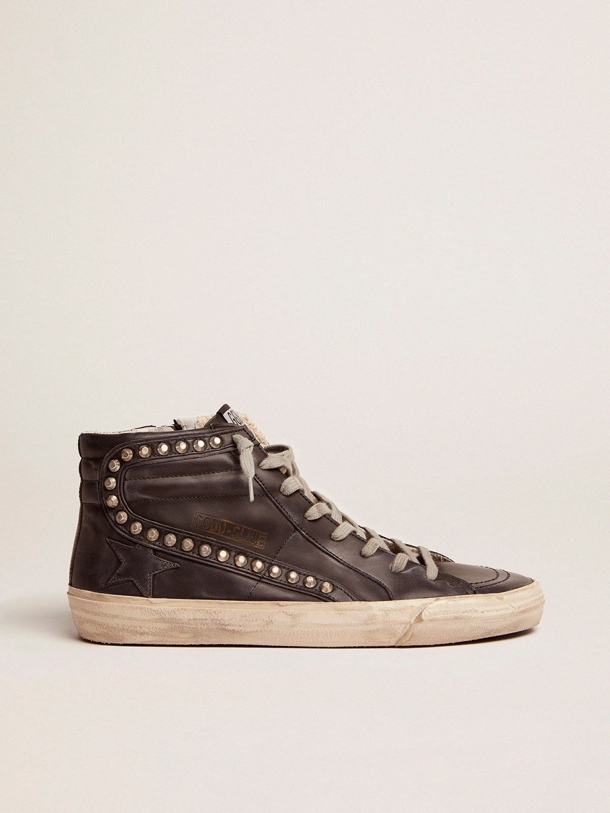 Men's Slide black with studs - Golden Goose Men
