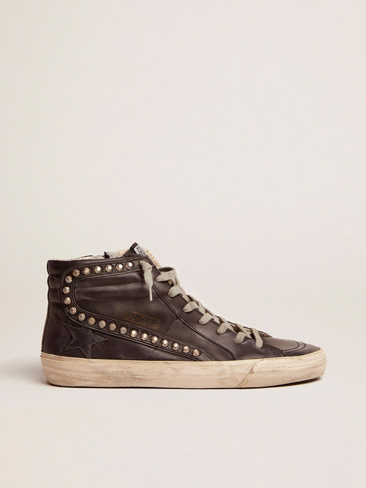 Men's Slide black with studs - Golden Goose Men