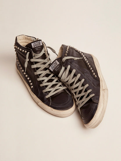 Men's Slide black with studs - Golden Goose Men