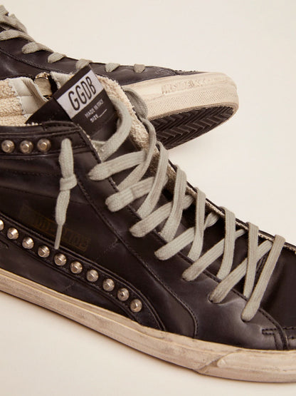 Men's Slide black with studs - Golden Goose Men