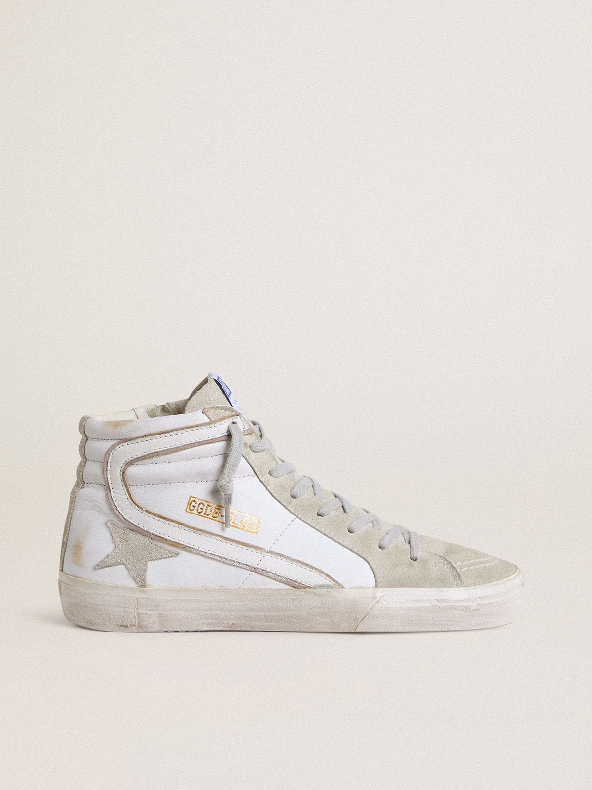 Men's Slide in leather with suede details - Golden Goose Men