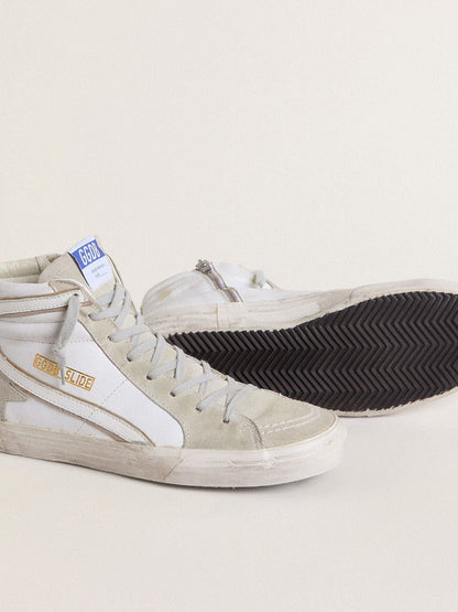 Men's Slide in leather with suede details - Golden Goose Men