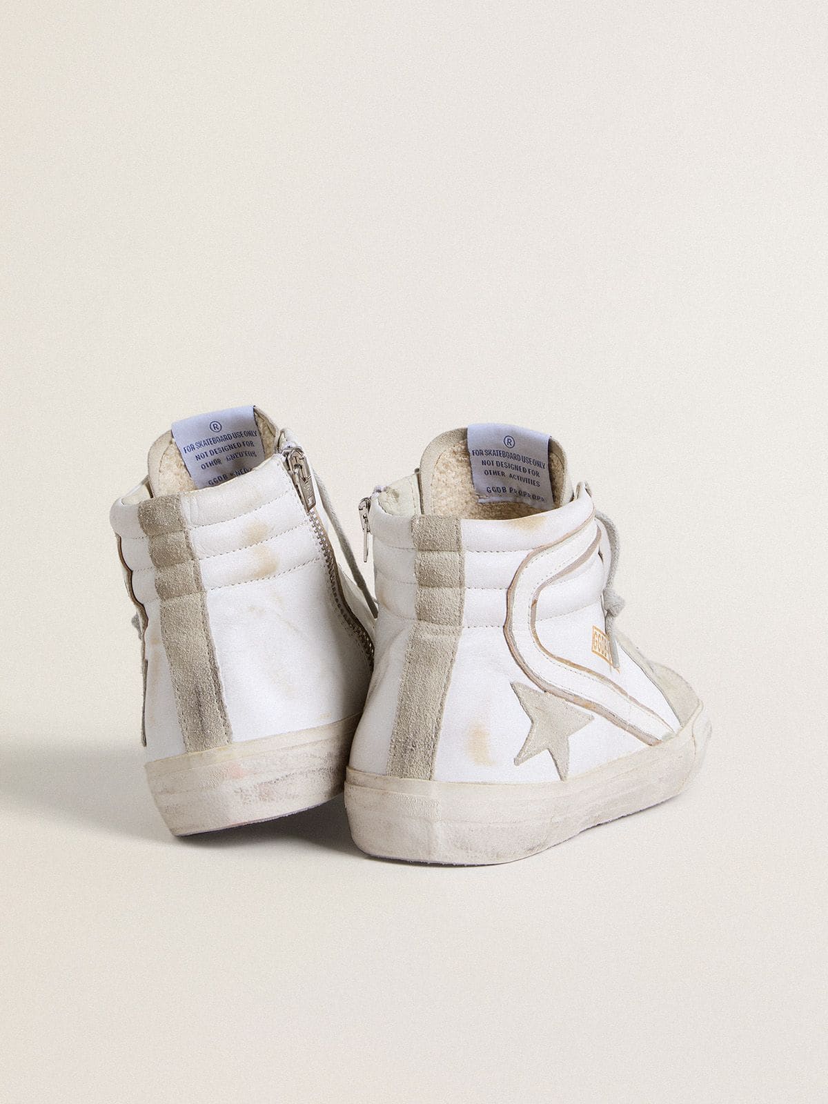 Men's Slide in leather with suede details - Golden Goose Men