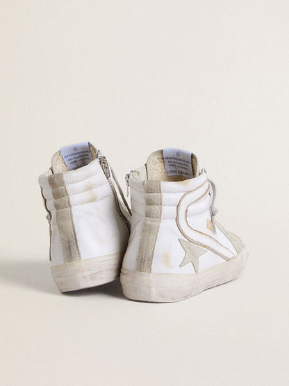 Men's Slide in leather with suede details - Golden Goose Men