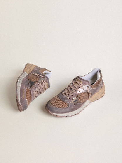 Men's Dad-Star in lilac suede and mesh with laminated leather star and heel tab - Golden Goose Men