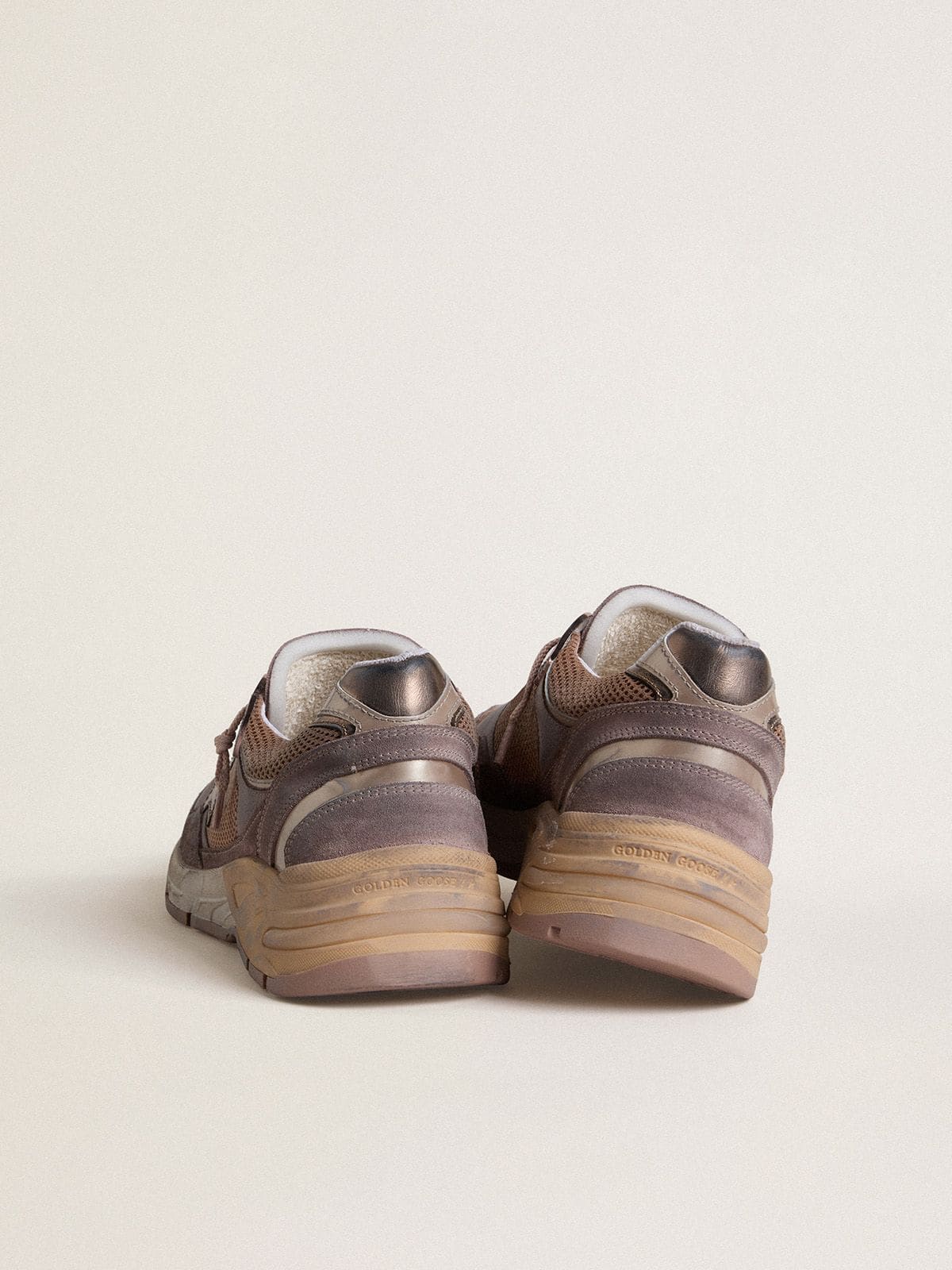 Men's Dad-Star in lilac suede and mesh with laminated leather star and heel tab - Golden Goose Men