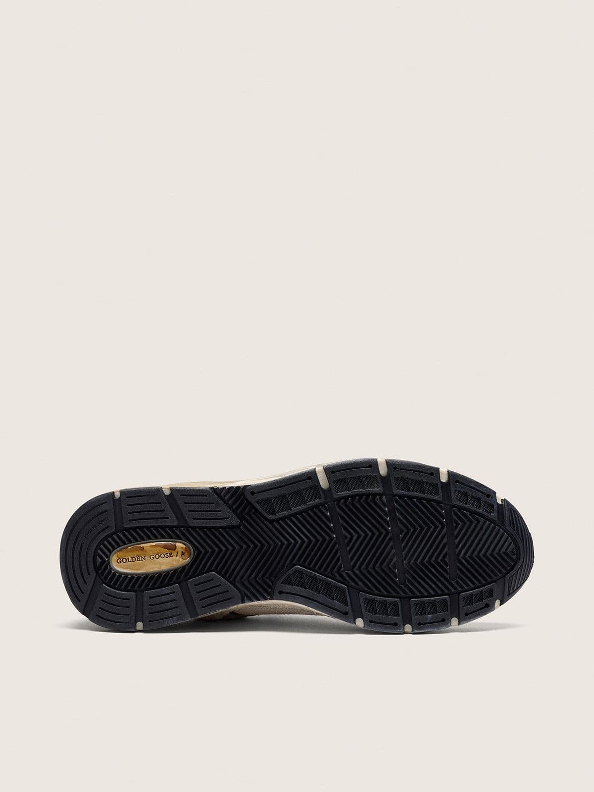 Men's Dad-Star in suede and mesh with white leather star and beige leather heel tab - Golden Goose Men