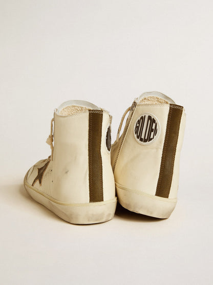 Francy Penstar in nappa with black suede star and cotton heel tab - Golden Goose Men