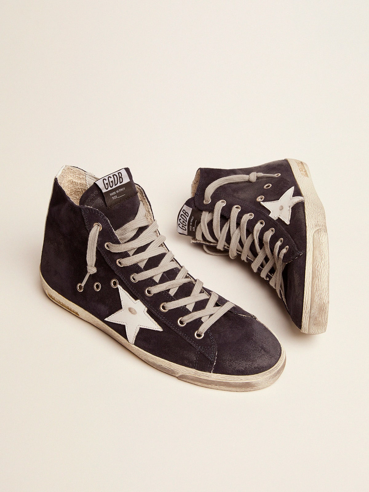 Men's Francy in leather with leather star and heel tab - Golden Goose Men