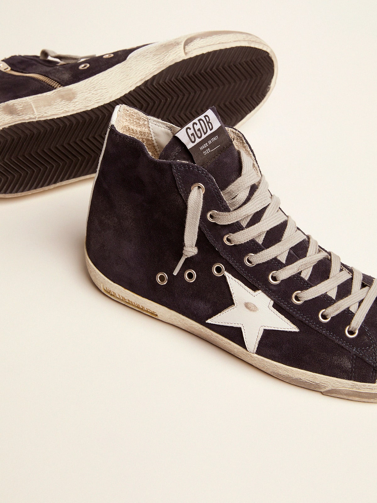 Men's Francy in leather with leather star and heel tab - Golden Goose Men
