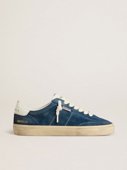 Men's Soul Star in blue suede with white leather heel tab - Golden Goose Men