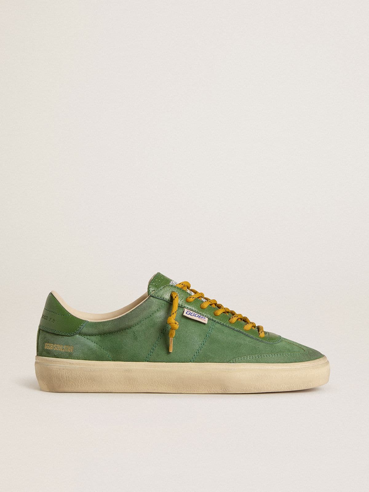 Men's Soul Star in green suede with green leather heel tab - Golden Goose Men