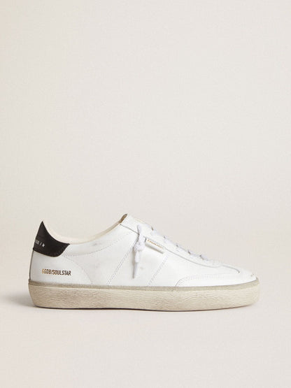 Men's Soul Star in white leather with black leather heel tab - Golden Goose Men