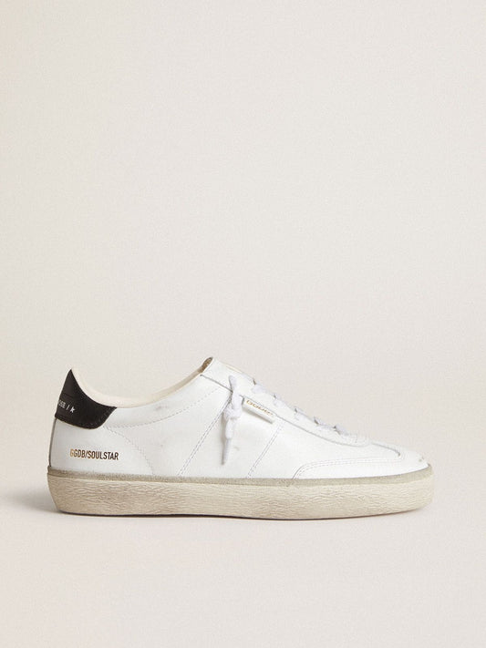 Men's Soul Star in white leather with black leather heel tab - Golden Goose Men