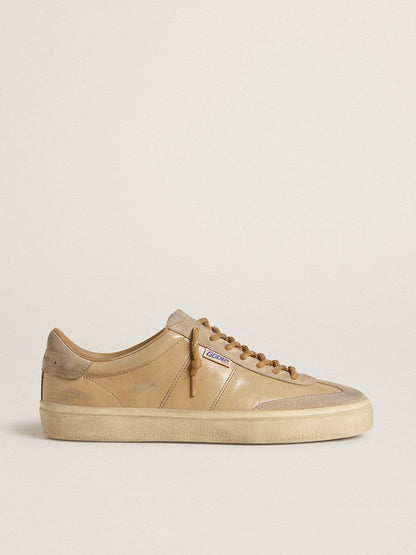 Men's Soul Star in beige naplak with beige suede heel tab - Golden Goose Men