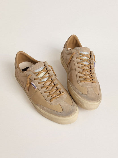 Men's Soul Star in beige naplak with beige suede heel tab - Golden Goose Men