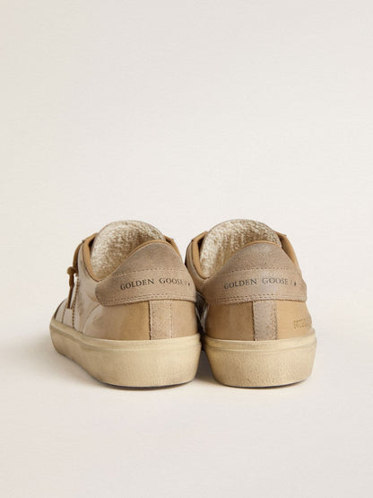 Men's Soul Star in beige naplak with beige suede heel tab - Golden Goose Men