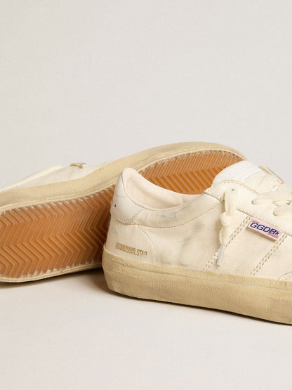 Soul Star in white nappa leather with white leather star - Golden Goose Men