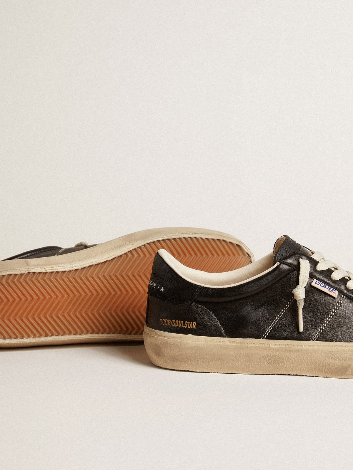 Men’s Soul Star in black bio-based nappa - Golden Goose Men