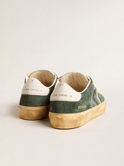 Soul Star in green suede with milk-white leather heel tab - Golden Goose Men