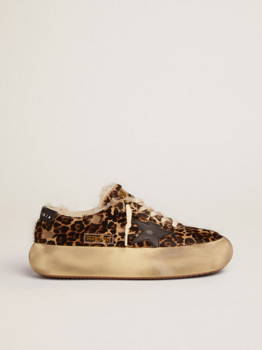Men's Space-Star in animal print pony skin and shearling lining - Golden Goose Men