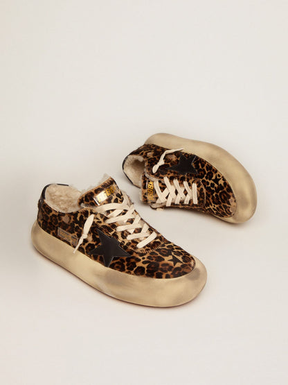Men's Space-Star in animal print pony skin and shearling lining - Golden Goose Men
