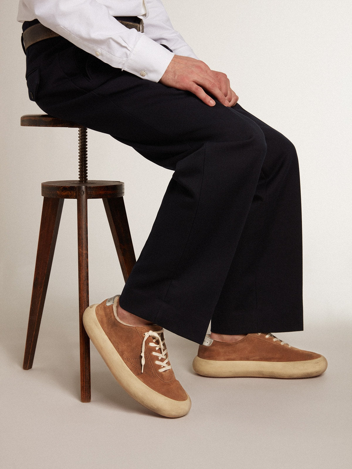 Men's Space-Star in tobacco-colored suede - Golden Goose Men