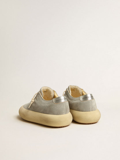 Men's Space-Star shoes in ice-gray suede with perforated star - Golden Goose Men