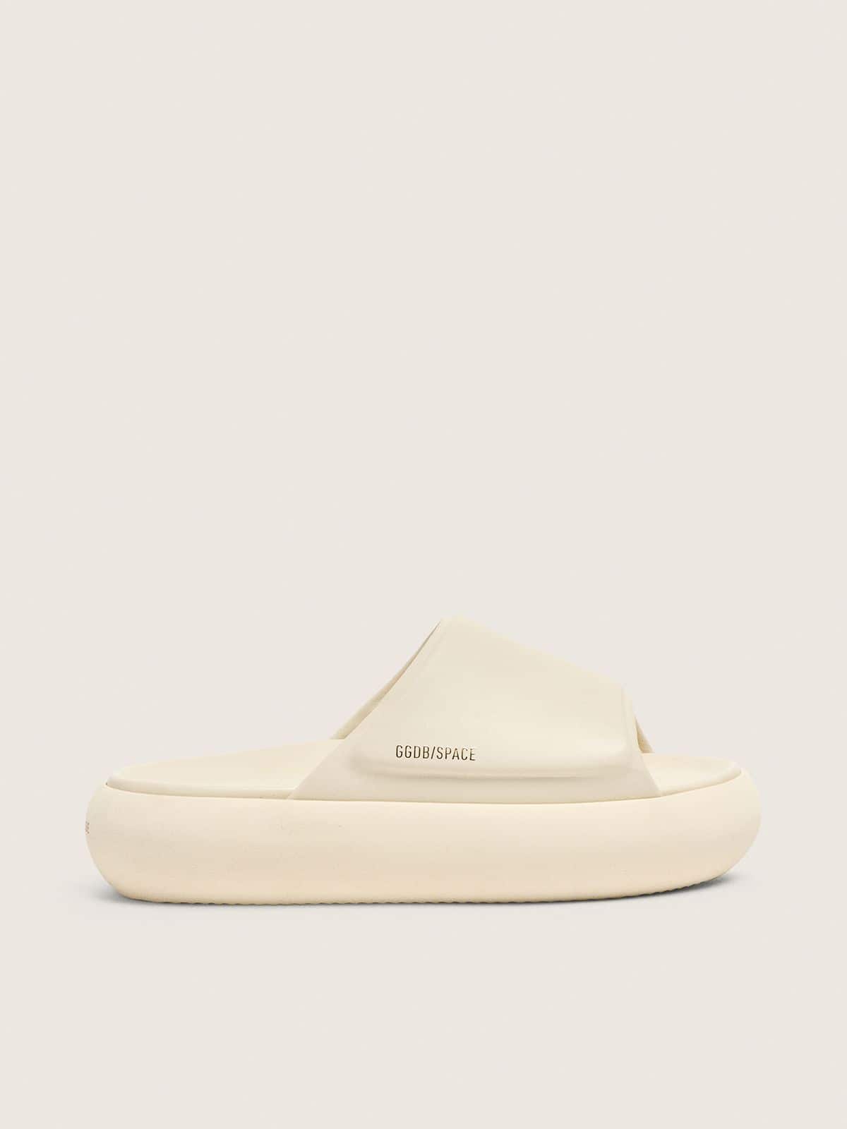 Men's Space-Star Slide slip-ons in white leather - Golden Goose Men