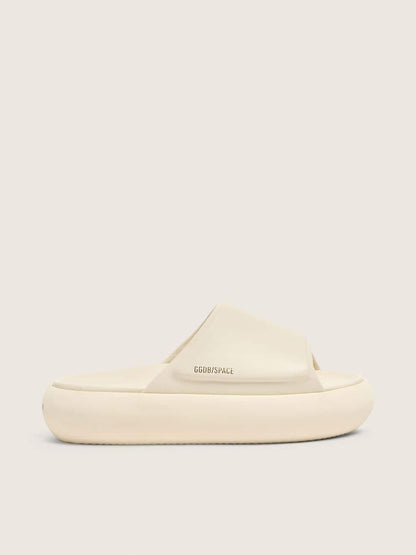 Men's Space-Star Slide slip-ons in white leather - Golden Goose Men