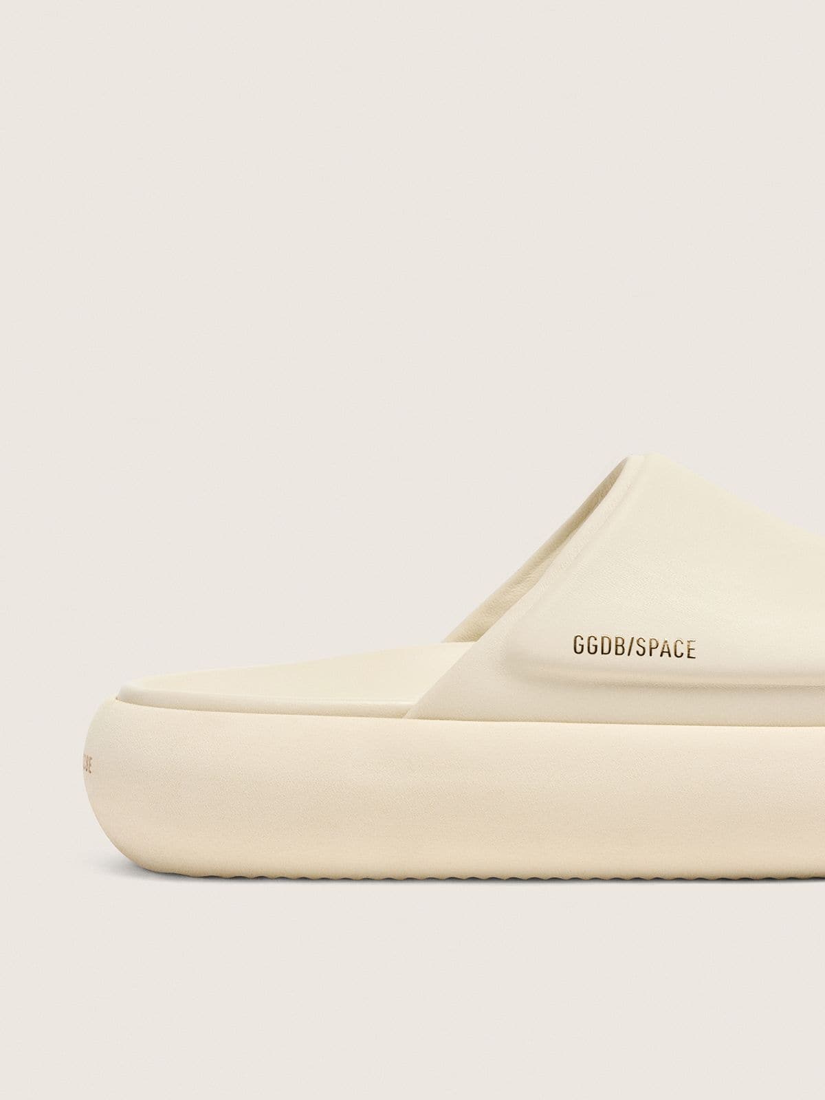 Men's Space-Star Slide slip-ons in white leather - Golden Goose Men