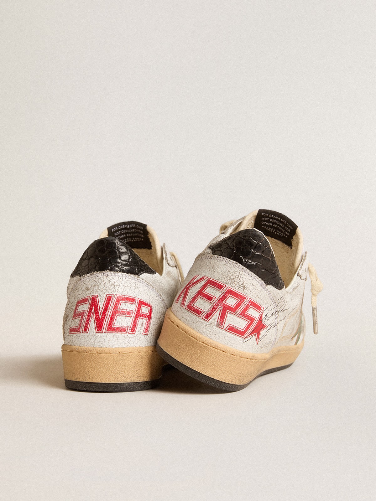 Men's Ball Star with metallic leather star and gray leather heel tab - Golden Goose Men