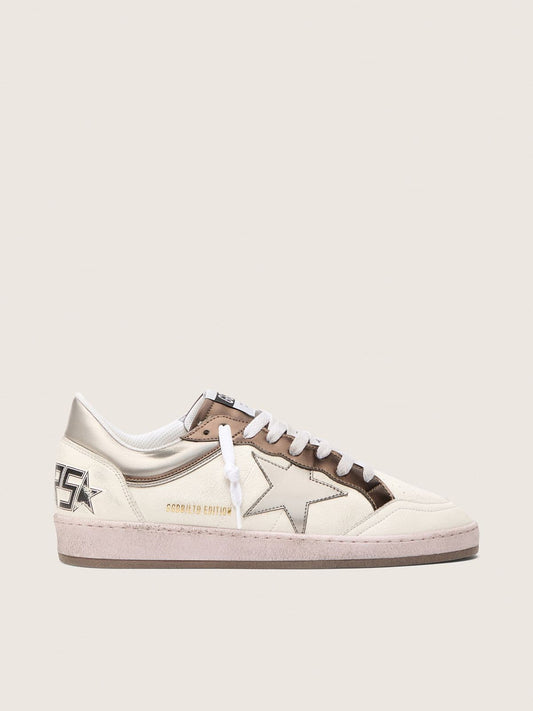 Men's Ball Star LTD in nappa leather with metallic bio-based star and inserts - Golden Goose Men