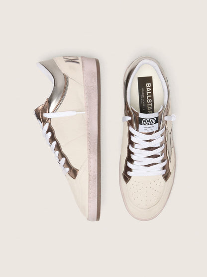 Men's Ball Star LTD in nappa leather with metallic bio-based star and inserts - Golden Goose Men