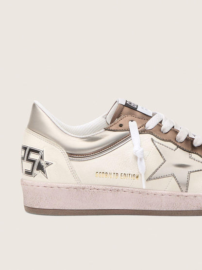 Men's Ball Star LTD in nappa leather with metallic bio-based star and inserts - Golden Goose Men