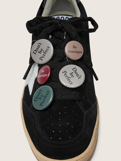 Men's Ball Star LTD in black suede with Skins - Golden Goose Men