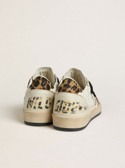 Men's Ball Star Wishes with suede star and leopard-print pony skin heel tab - Golden Goose Men