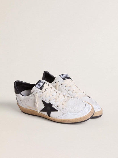 Men's Ball Star in white nappa with black star - Golden Goose Men