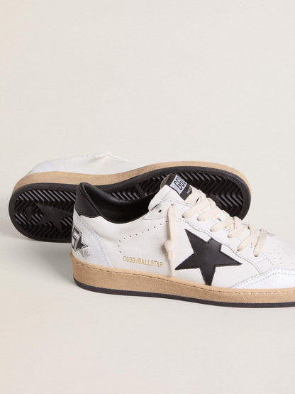 Men's Ball Star in white nappa with black star - Golden Goose Men