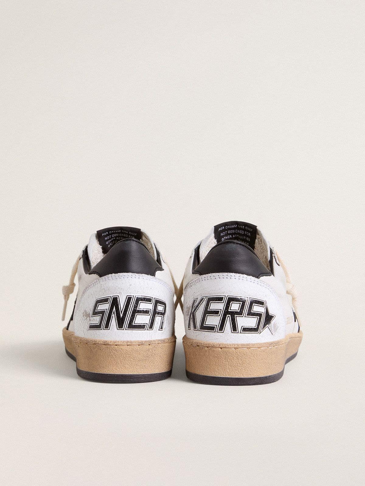 Men's Ball Star in white nappa with black star - Golden Goose Men