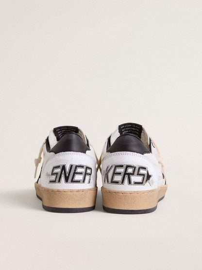 Men's Ball Star in white nappa with black star - Golden Goose Men