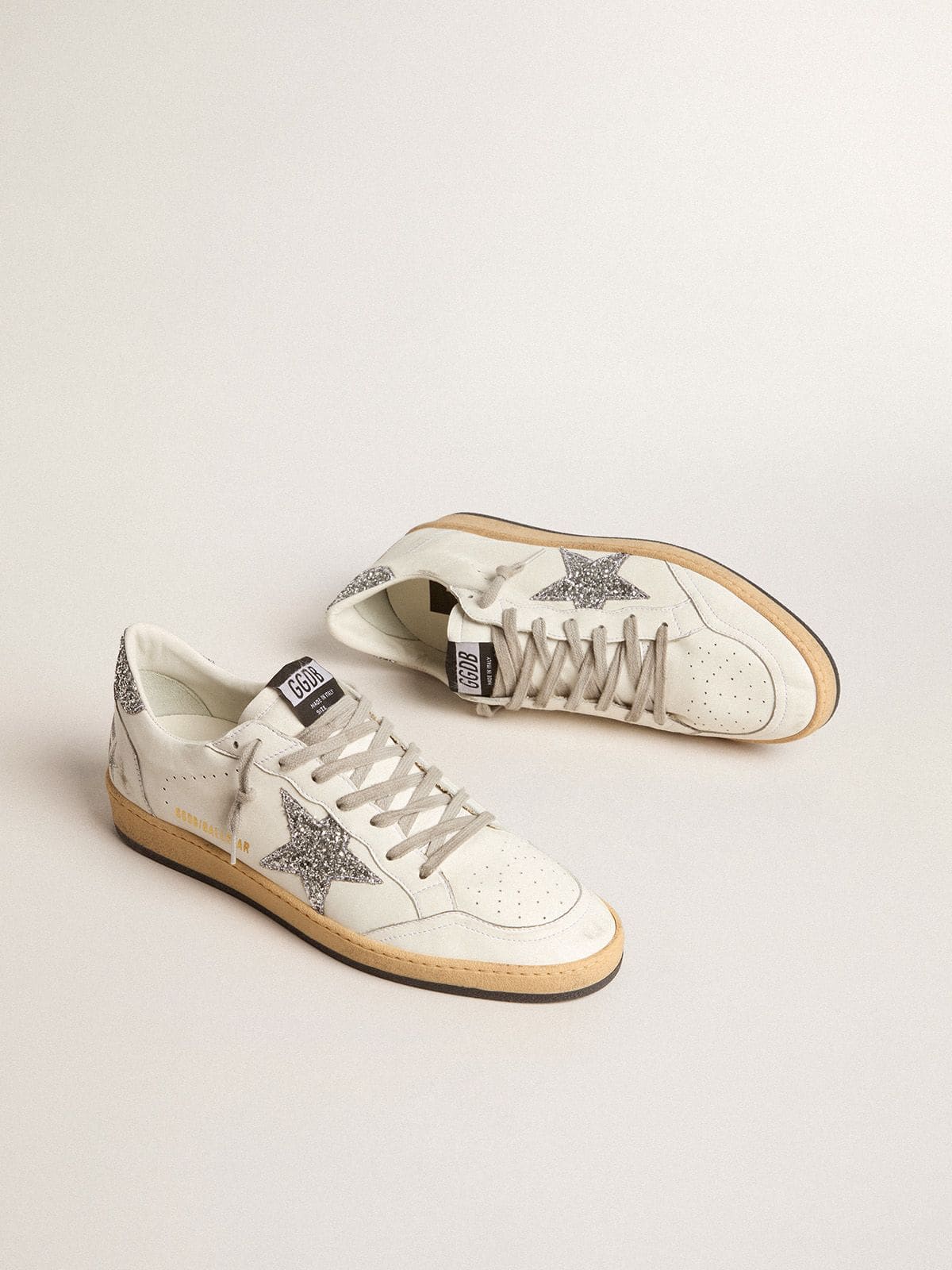Men’s Ball Star Wishes in nappa leather with glitter star and heel tab - Golden Goose Men