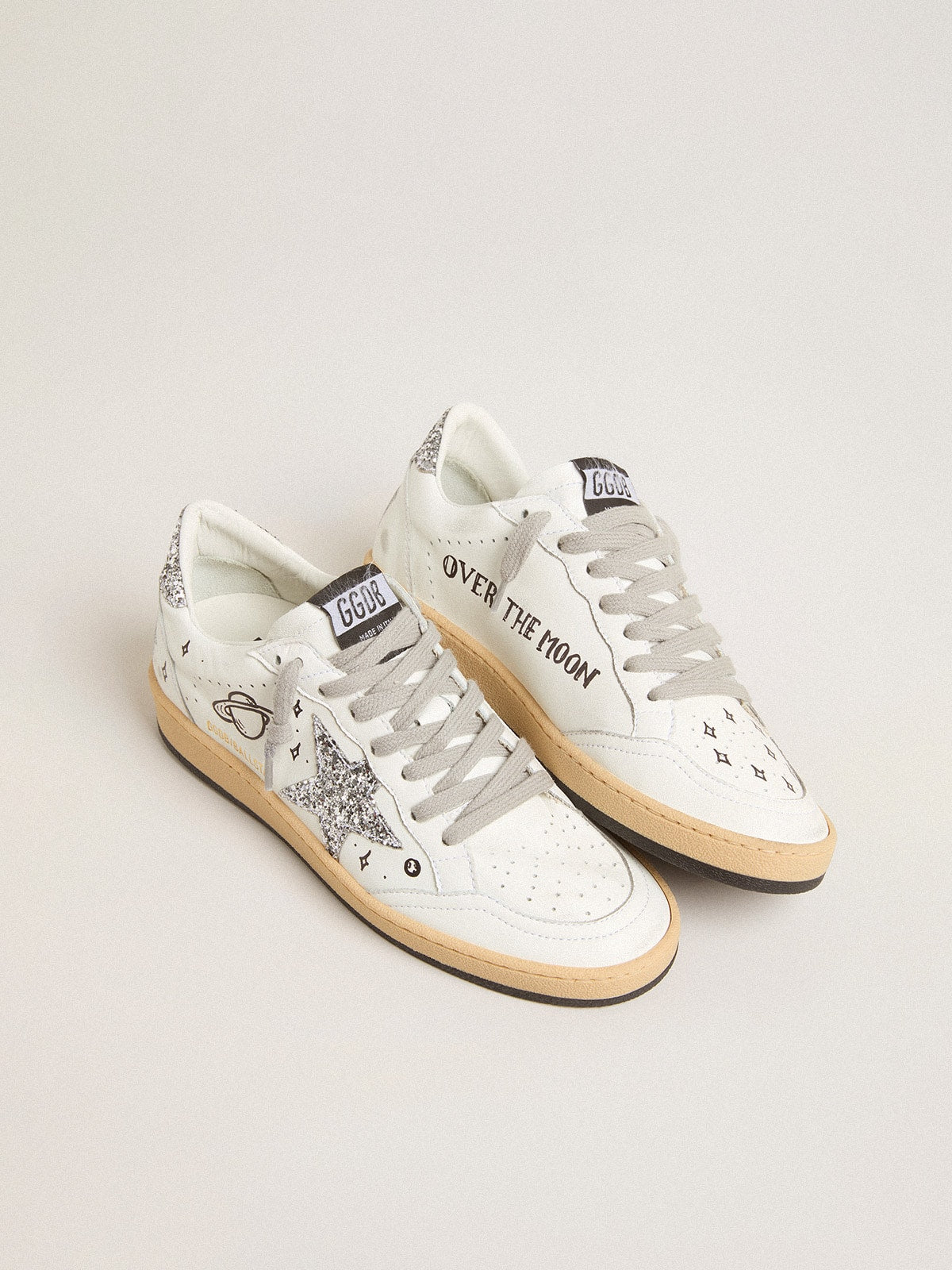 Men’s Ball Star Wishes in nappa leather with glitter star and heel tab - Golden Goose Men