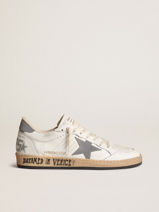 Ball Star in nappa with gray reflective nylon star and heel tab - Golden Goose Men